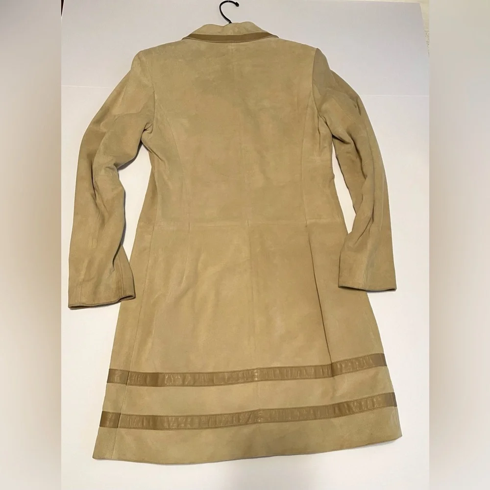 Banana Republic y2k double breasted suede car coat sz M